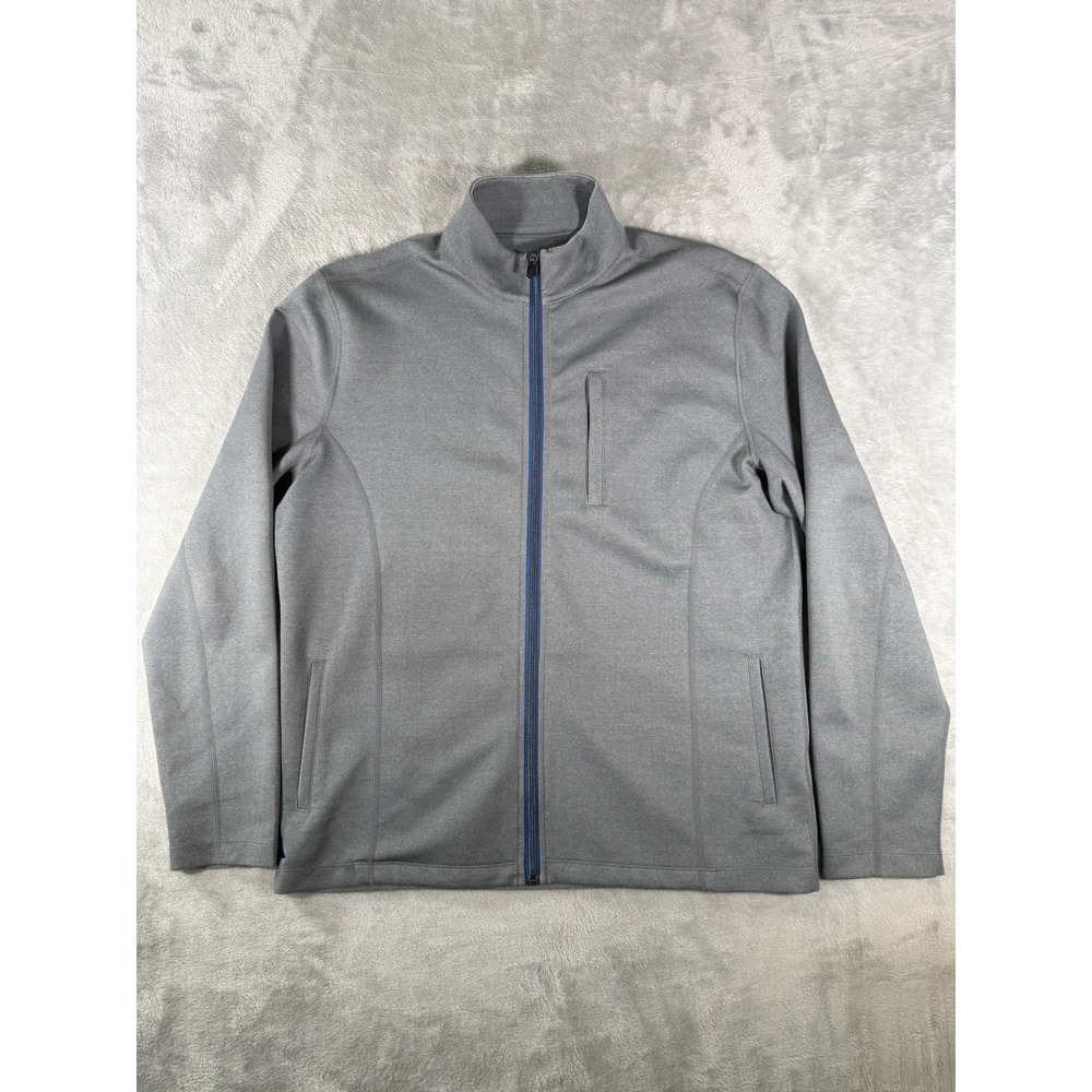 Untuckit Dashwood Jacket Mens Medium Grey Full‎ Zip Performance Golf